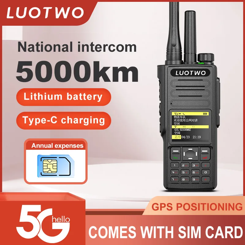 LUOTWO walkie talkie N98_12 HT LUOTWO N98 Global PTT 4G 2 Pcs – Radio Dua Arah Jarak Jauh dengan Penentuan Posisi GPS