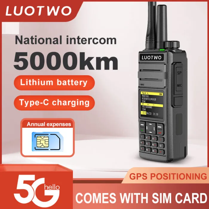 HT LUOTWO N99 4G POC 2 Pcs – Jarak Jauh 5000 Mil, Penentuan Posisi GPS, Interkom Mode Ganda untuk Dewasa