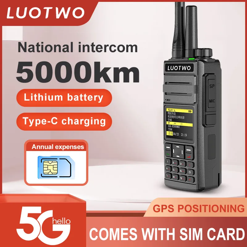 LUOTWO walkie talkie N99_12 HT LUOTWO N99 4G POC 2 Pcs – Jarak Jauh 5000 Mil, Penentuan Posisi GPS, Interkom Mode Ganda untuk Dewasa