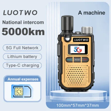2PCS LUOTWO LT5230 Global PTT Walkie Talkie – Rádio Bidirecional 4G com Alcance de 5000km para Comunicação Sem Int