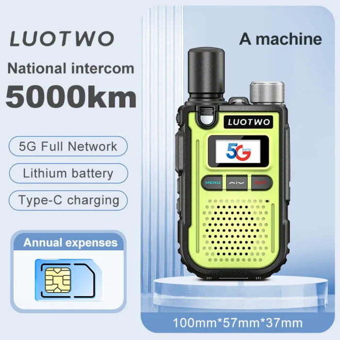 HT LUOTWO LT5230 Global PTT 2 Pcs – Radio Dua Arah 4G dengan Jangkauan 5000km untuk Komunikasi Lancar
