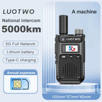 2PCS LUOTWO N6300 Global PTT Walkie Talkie – Rádio Bidirecional 4G de Longo Alcance para Comunicação Sem Interrupç